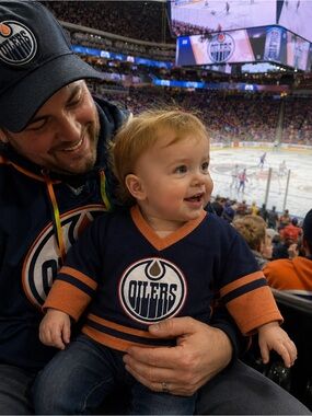 Edmonton Oilers NHL Baby Jersey 18 Months Blue Orange Hockey Fan Gear